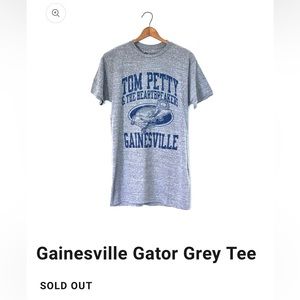 Tom Petty Gainesville Gator Gray tee
